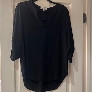 Chaus Classic Black Sheer Blouse